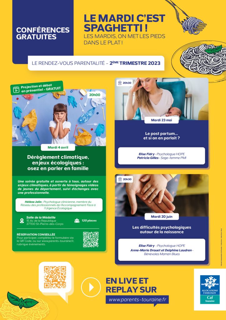 Poster détaillant les prochaines conférences, informations reprise dans l texte ci-dessous